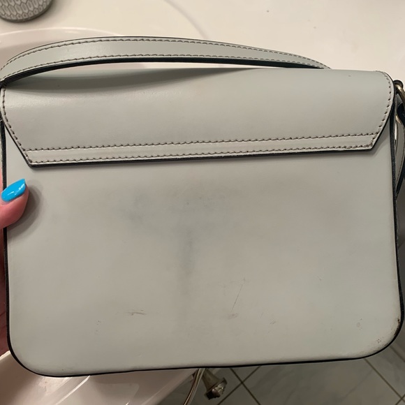 Light Blue/Grey Genuine Italian Leather Purse - Picture 4 of 4